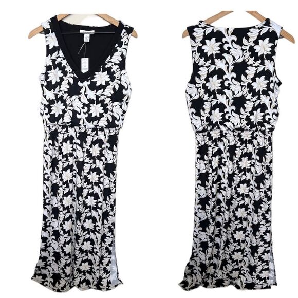 White House Black Market NWT Split Hem Floral Printed Maxi Dress Size Small - Picture 1 of 11